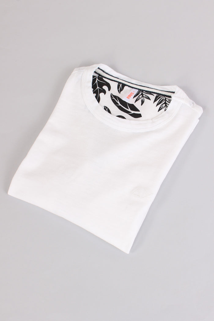 T-shirt Cotone Fiammato Bianco-4