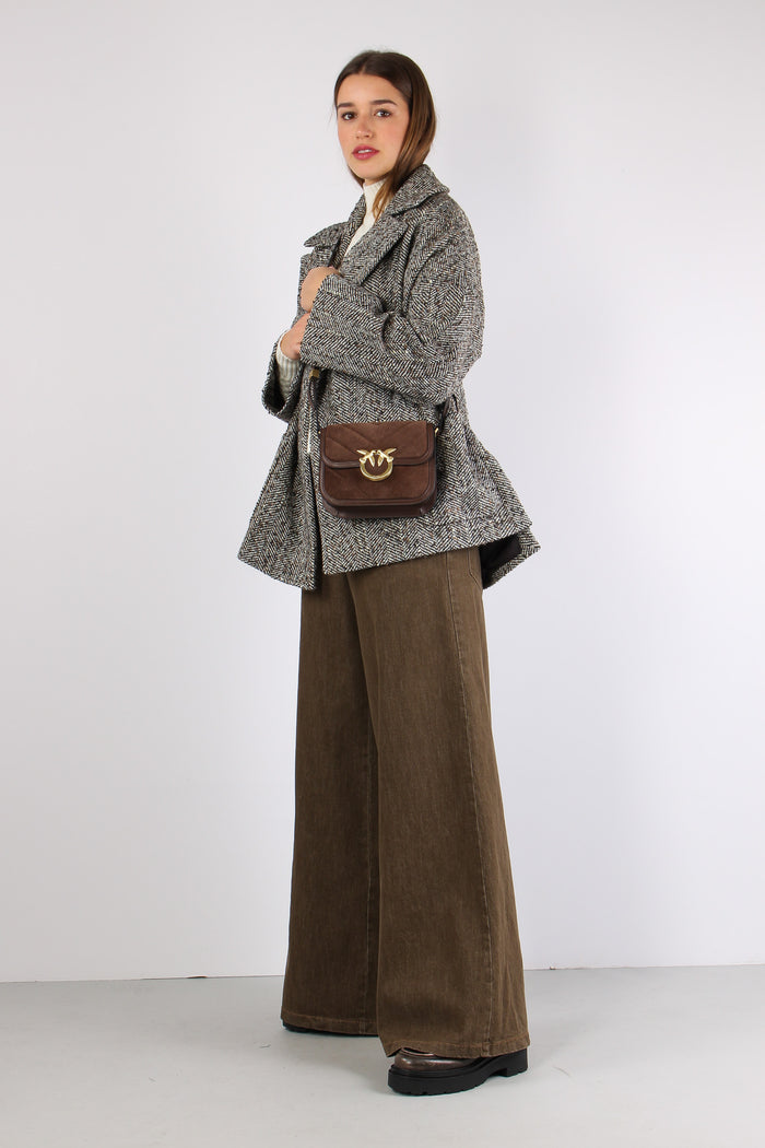 Cappotto Svasato Resca Lurex Moro/panna-7