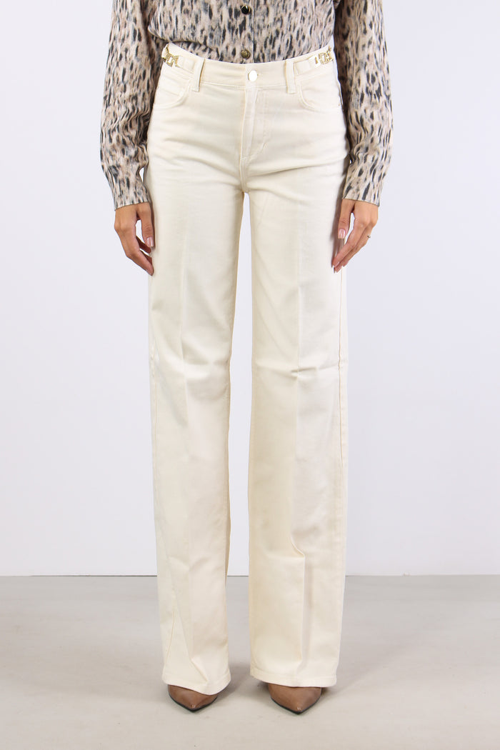 Pantalone Flare Applicazione Passanti Angora-3