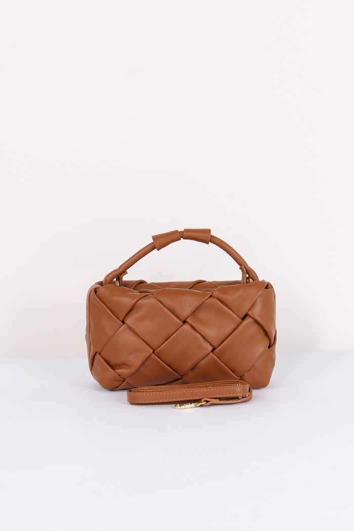 Pochette Intreccio Vera Pelle Cuoio-3