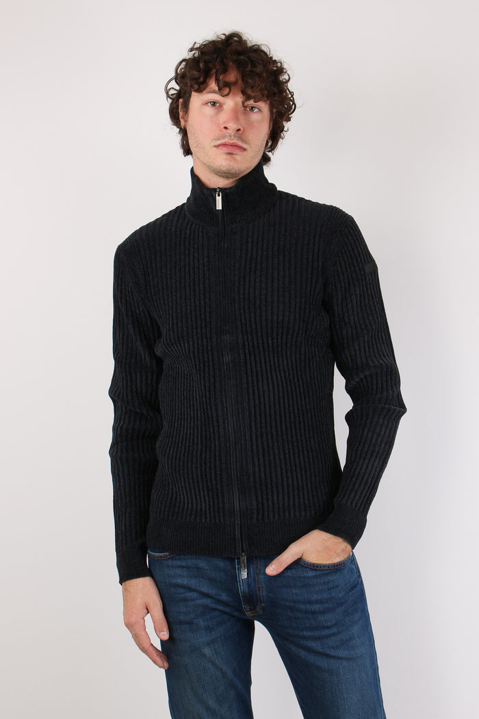 Maglia Zip Coste Blue Black-6