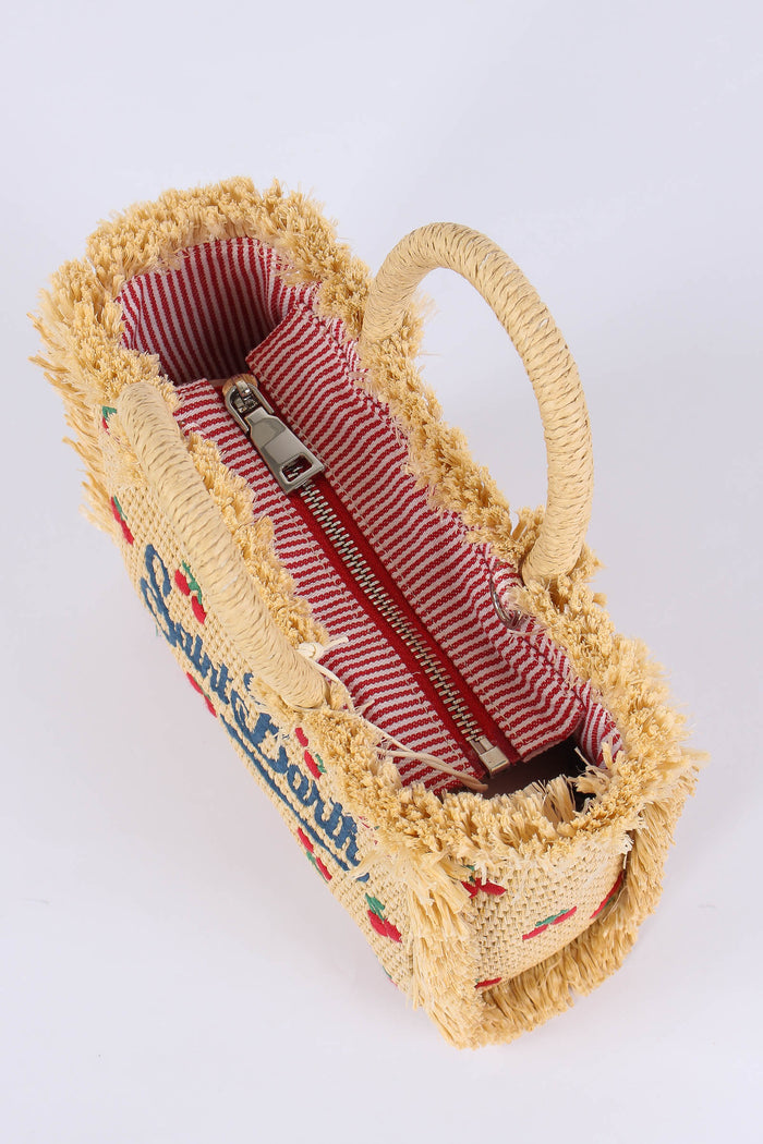 Vanity Mini Paglia Beige/rosso-6