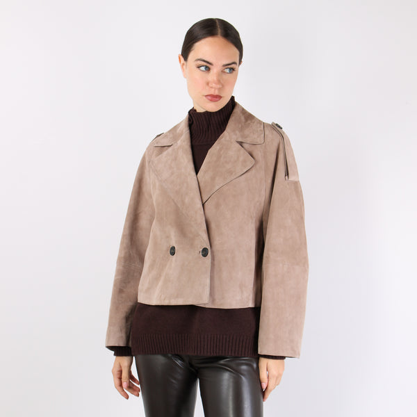 Maga Giubbotto Scamosciato Marron Glace-2