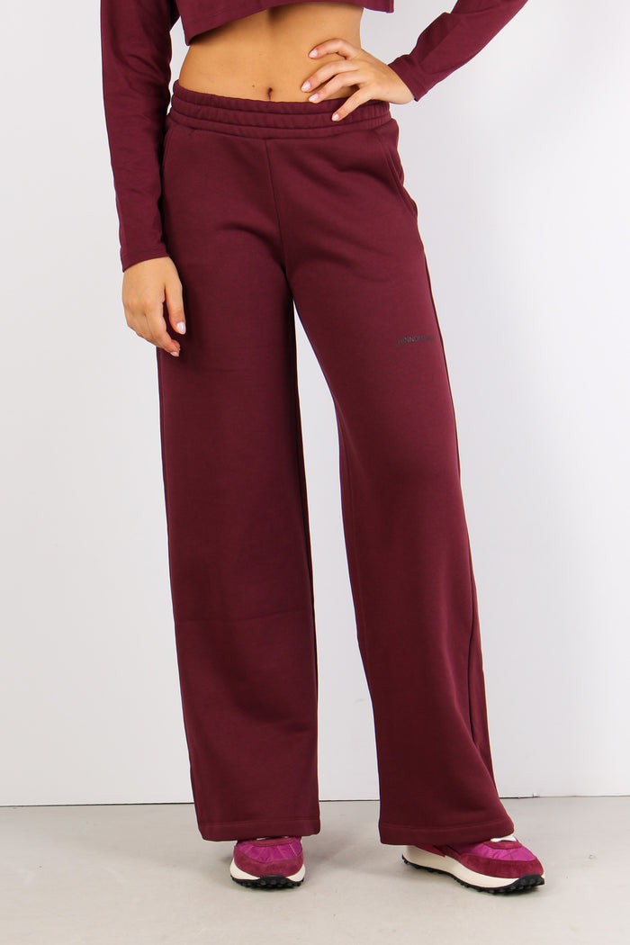 Pantalone Felpa Palazzo Bordeaux-3