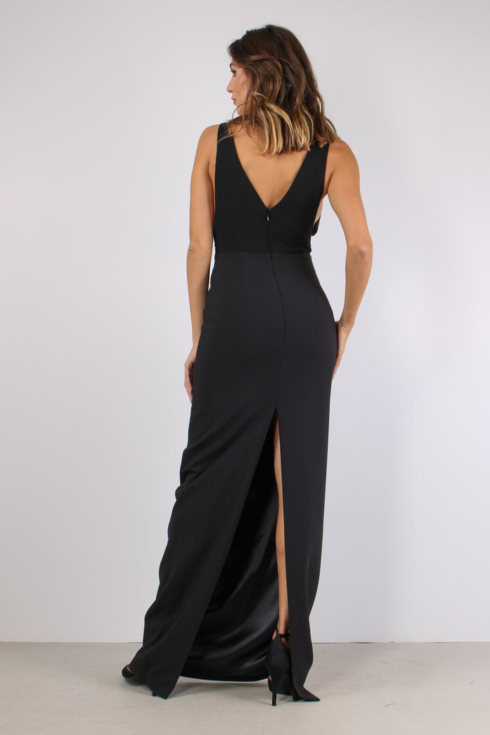 Abito Scavo V Smanicato Nero-8