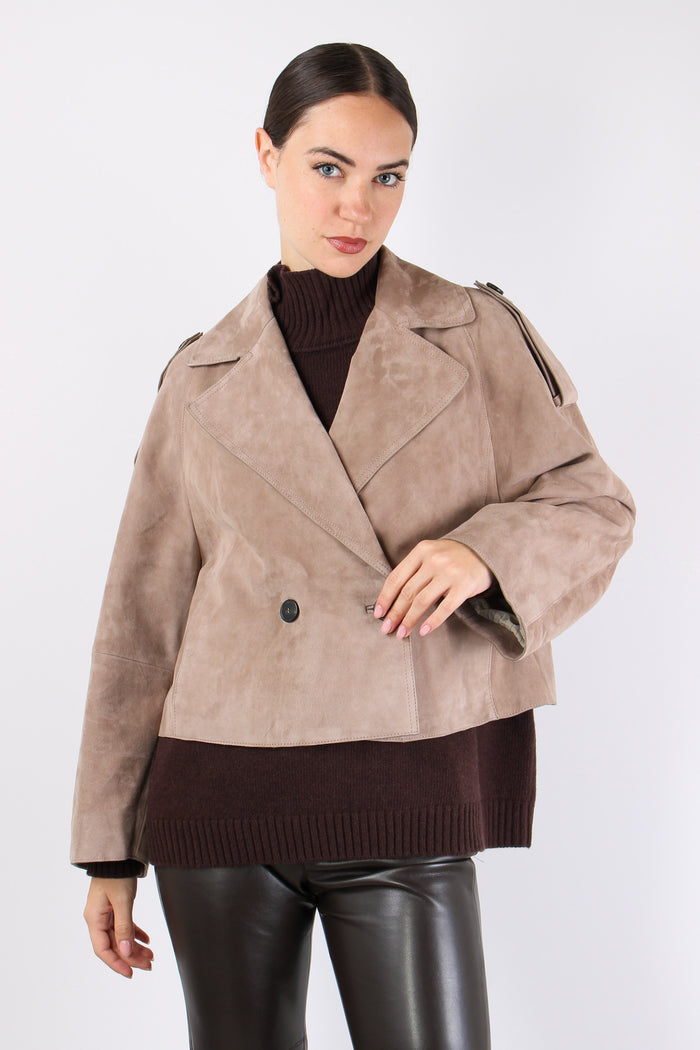 Maga Giubbotto Scamosciato Marron Glace-3