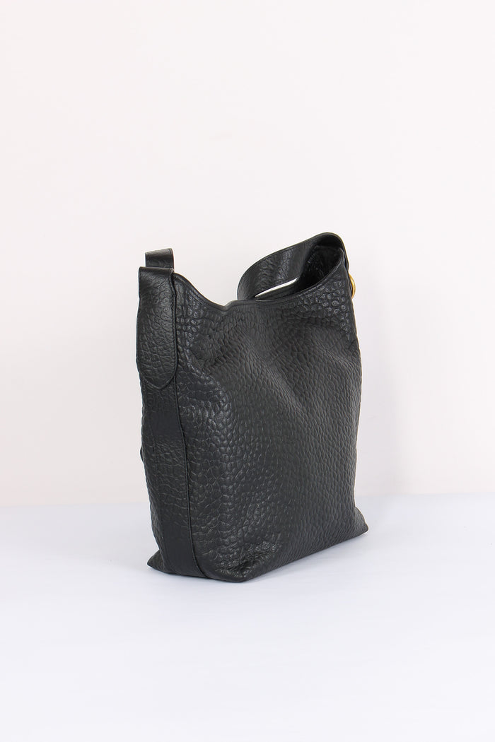 Carla Hobo Tracolla Pelle Martellata Nero-7