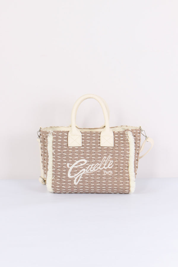 Mini Shopping Intreccio Beige