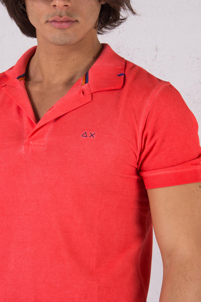 Polo Manica Corta Special Dyed Rosso-5