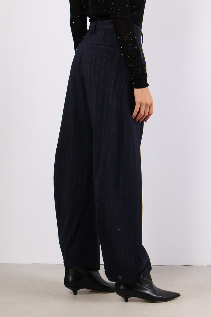 Pastasfoglia Pantalone Gessato Blu/bianco-7