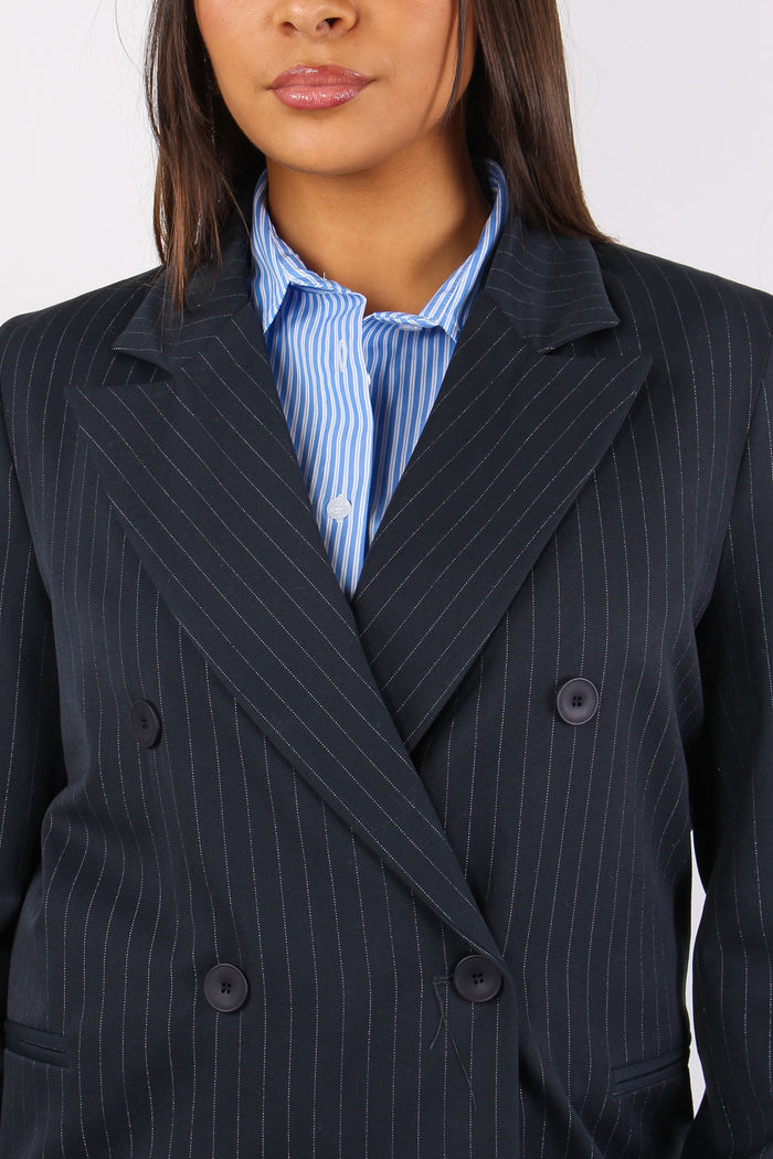 Giacca Doppiopetto Gessata Notte-10