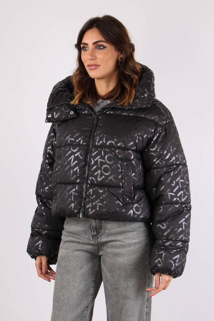 Infuso Piumino Logo Bottoni Ma Nero Limousine-2