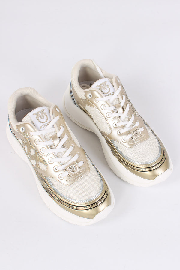 Glammy 04 Sneaker Metalizzat Mesh Gold-2