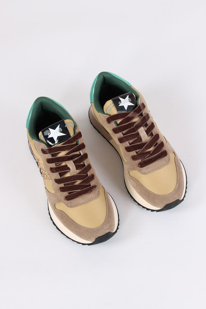 Sneaker Stargirl Glitter Logo Beige-9