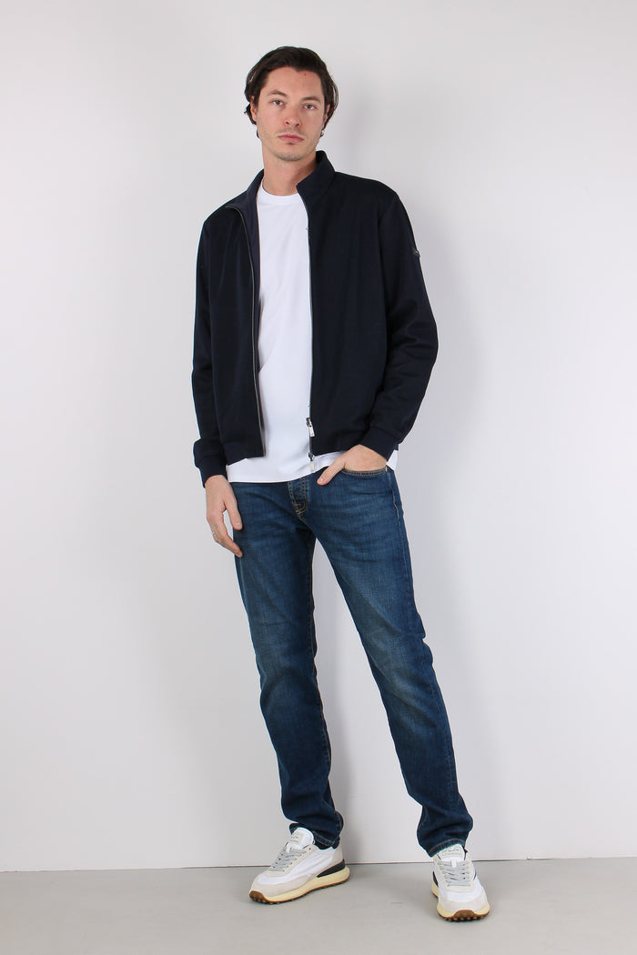 Giubbotto Collo In Piedi Blu Navy-12