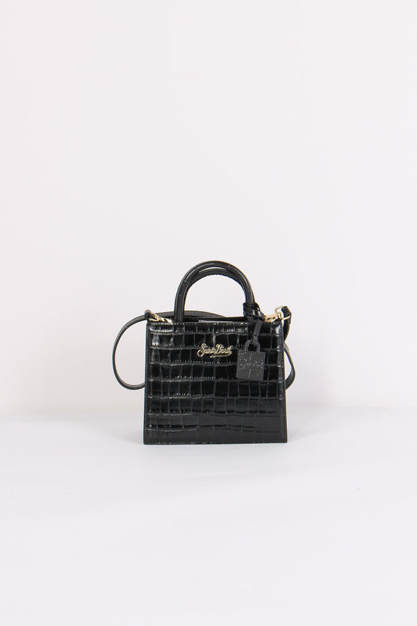 Shopping Mini Croco Nero