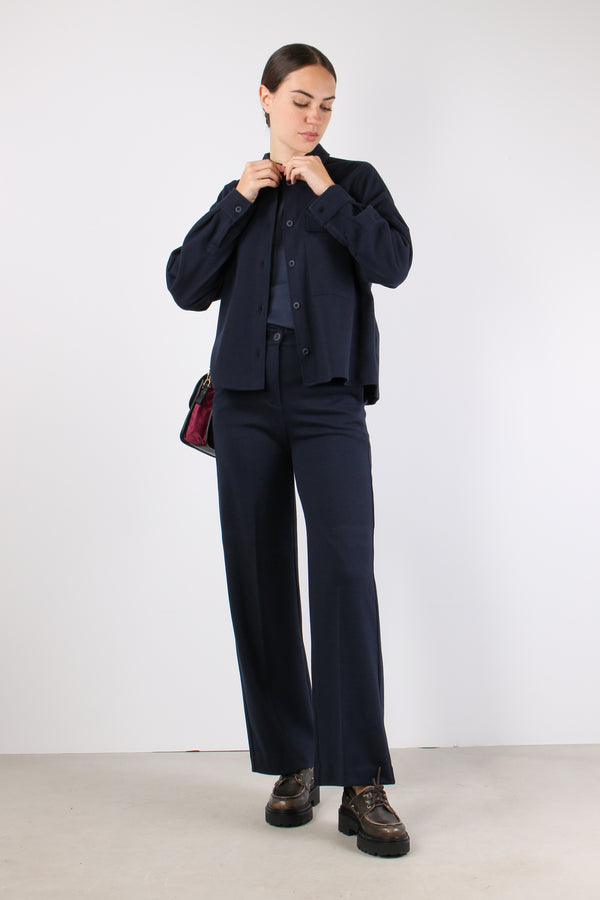 Nancy Camicia Pesante Jersey Blu