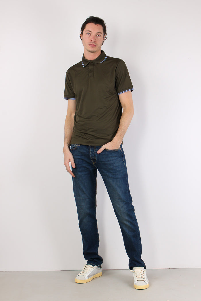 Hari Polo Collo Righe Snake Green