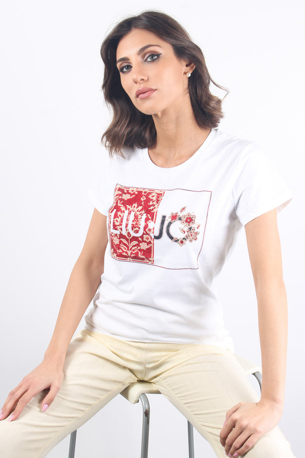 T-shirt Logo Cuore Bco/orient-2