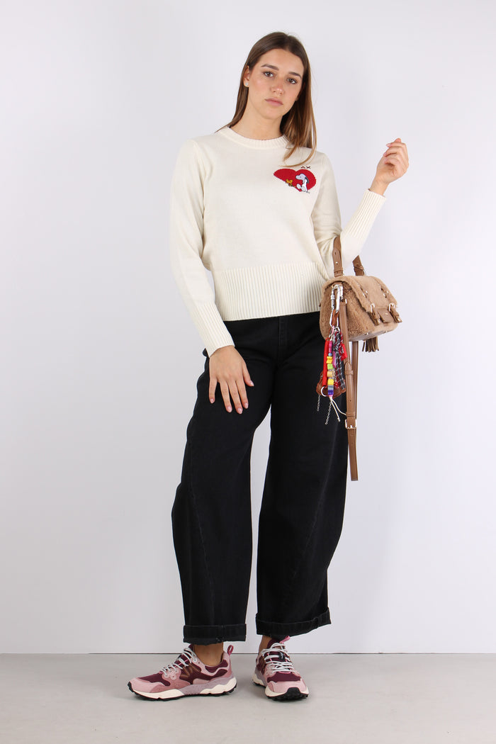 Maglia Cuore Laterale Bianco