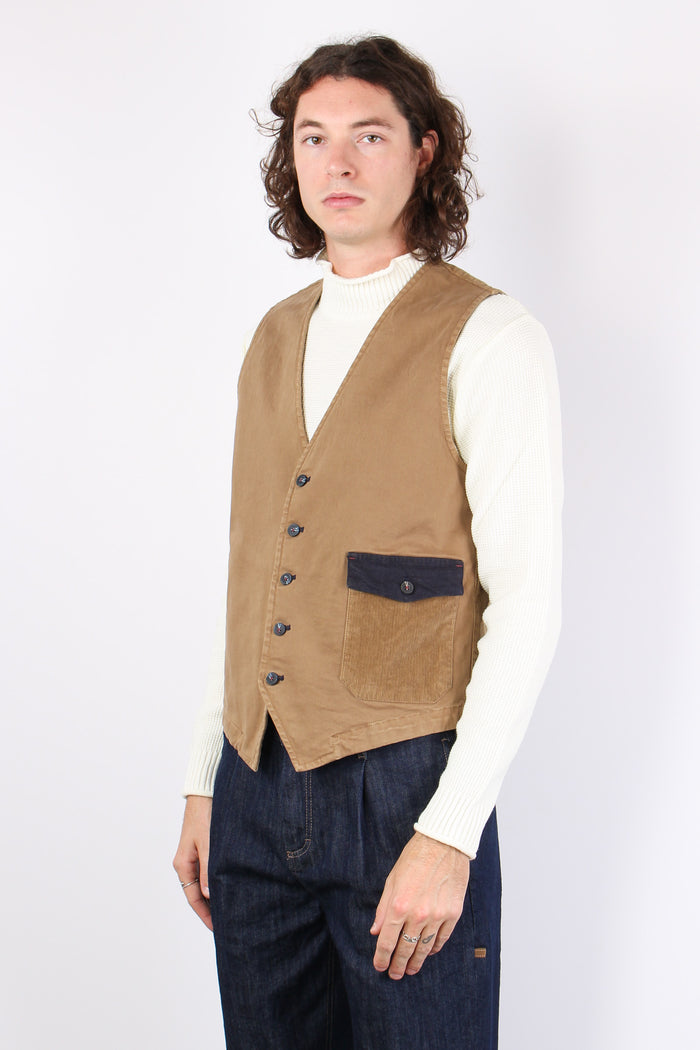 Gilet Velluto Cammello-6