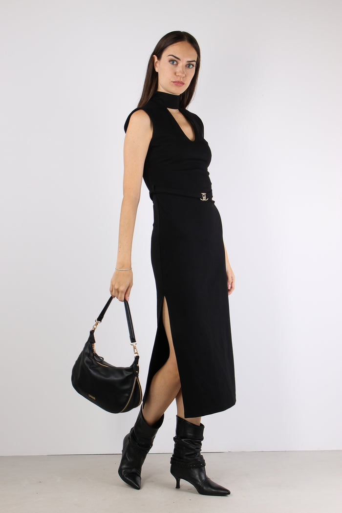 Abito Smanicato Oblo Davanti Nero-9