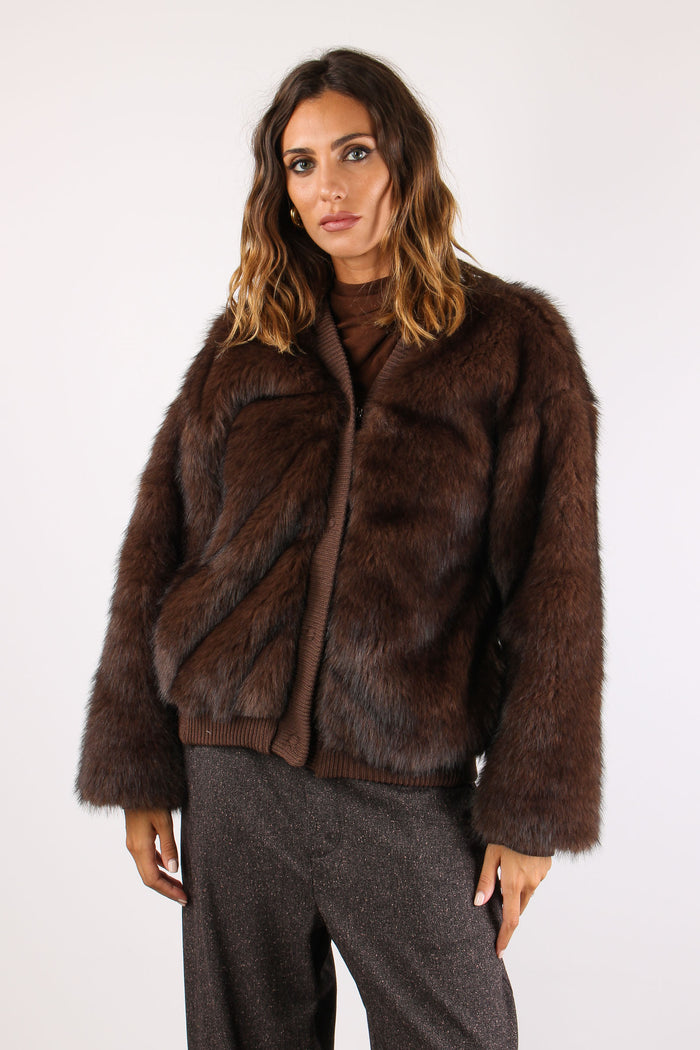 Bomber Pelliccia Moro-2