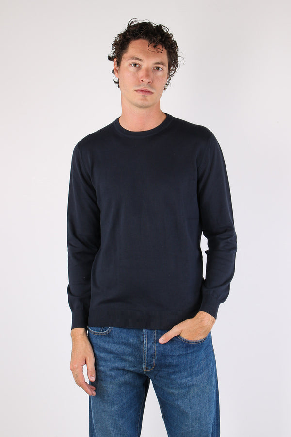 Mgalia Girocollo M/l 100% Cotone Midnight
