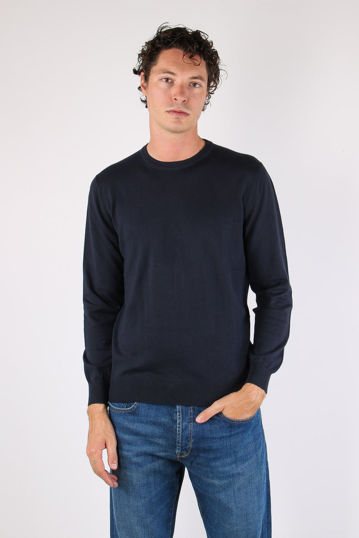 Mgalia Girocollo M/l 100% Cotone Midnight