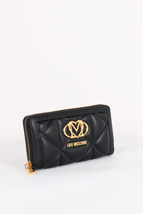 Zip Around Matelasse Nero-2