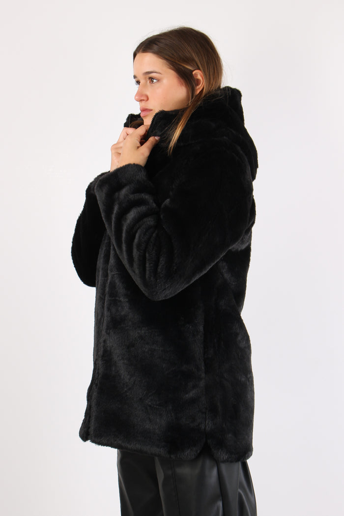 Bridget Cappotto Cappuccio Black-8