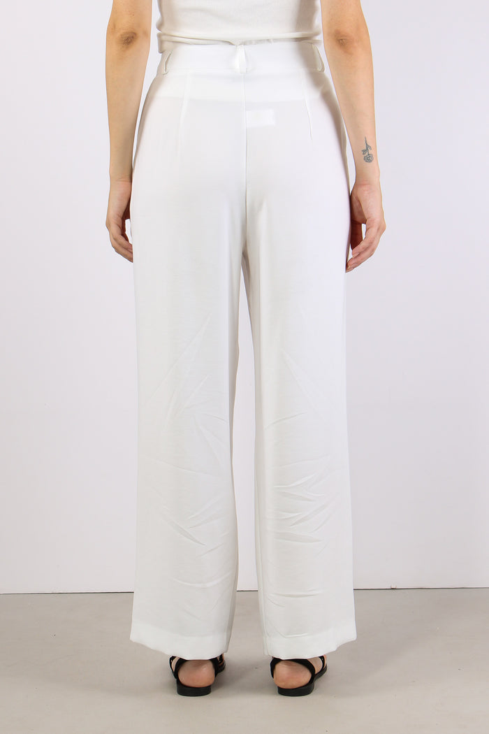 Pantalone Abbottonatura Asimme Bianco-4