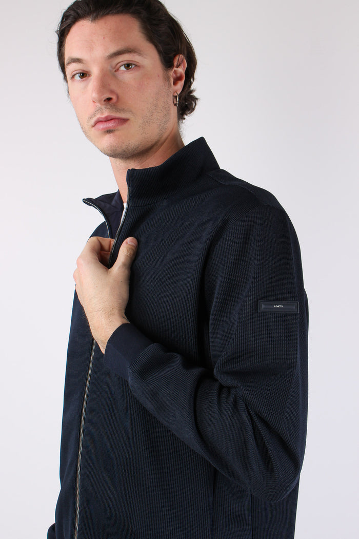 Giubbotto Collo In Piedi Blu Navy-3