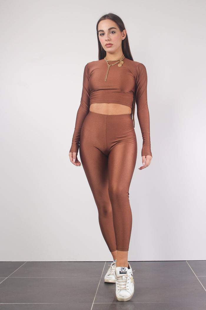 Crop Top Paricollo Ml Brown-4