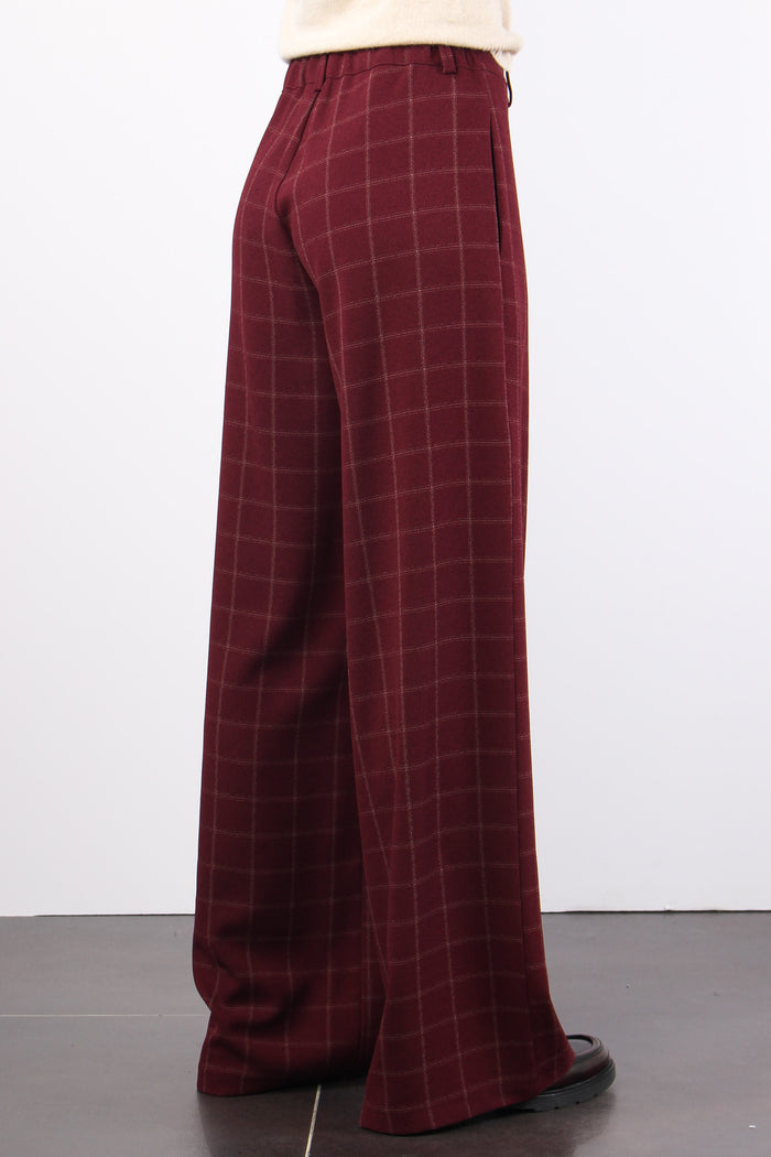 Pantalone Palazzo Quadro Bordeaux-6