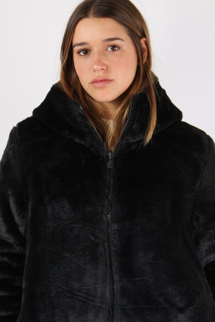 Bridget Cappotto Cappuccio Black-2