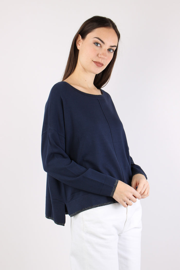 Maglia Scatoletta Lurex Blu Navy-7