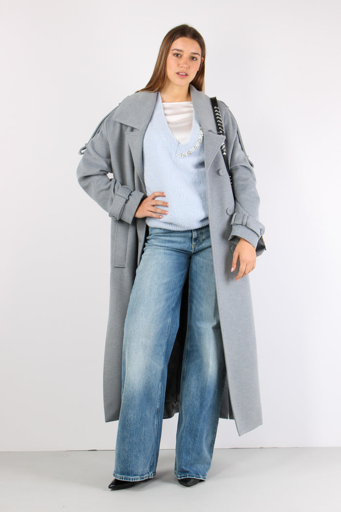 Cappotto Lungo Doppiopetto Grey