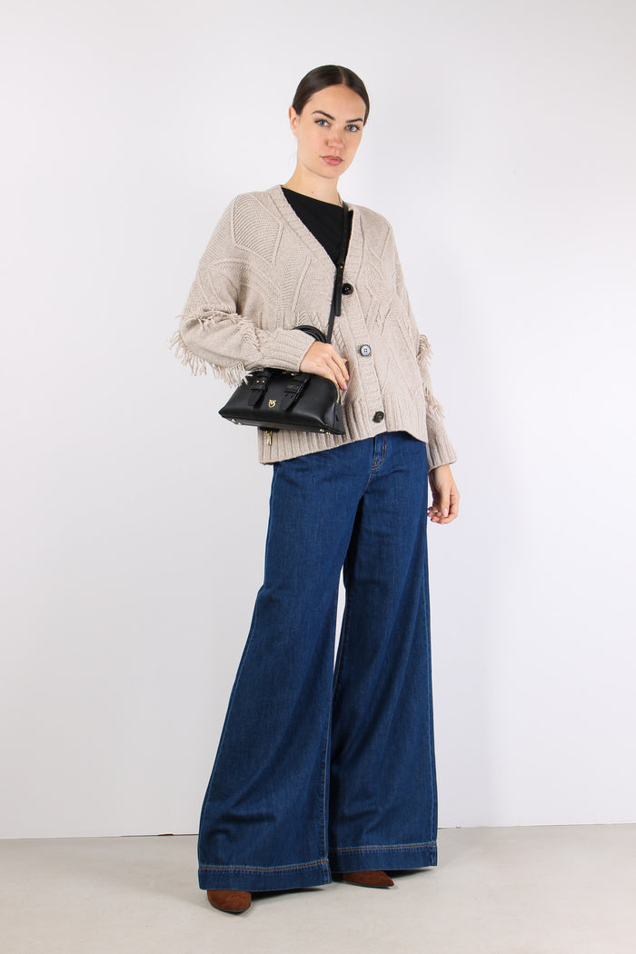 Stallo Cardigan Over Frange Casha Melange-6