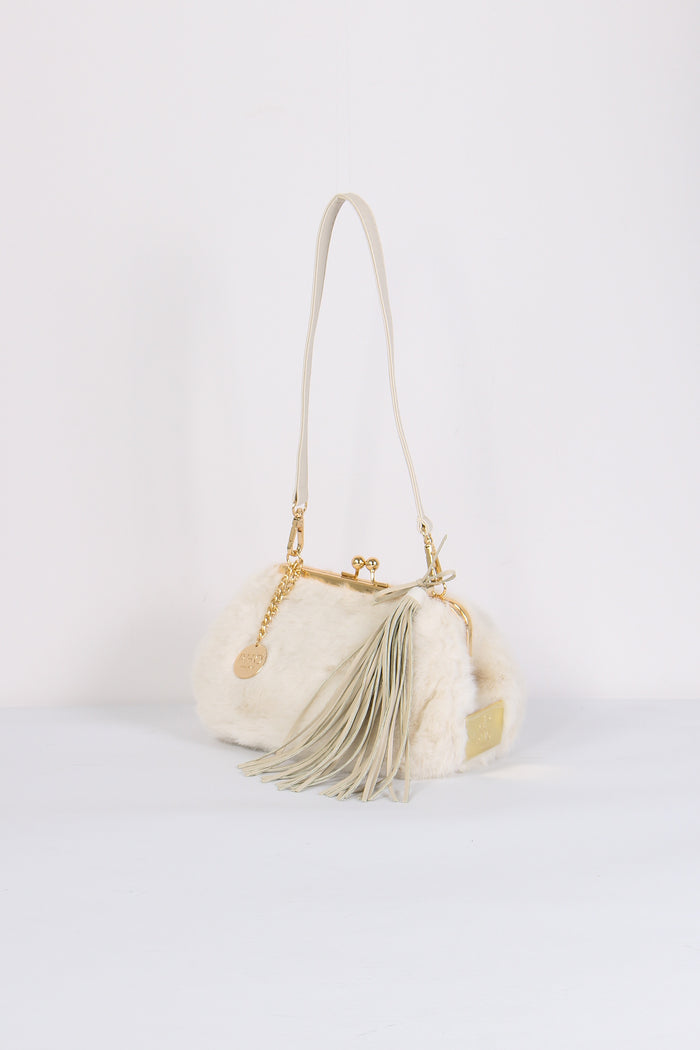 Pochette Ecopelliccia Pon Pon Panna-5