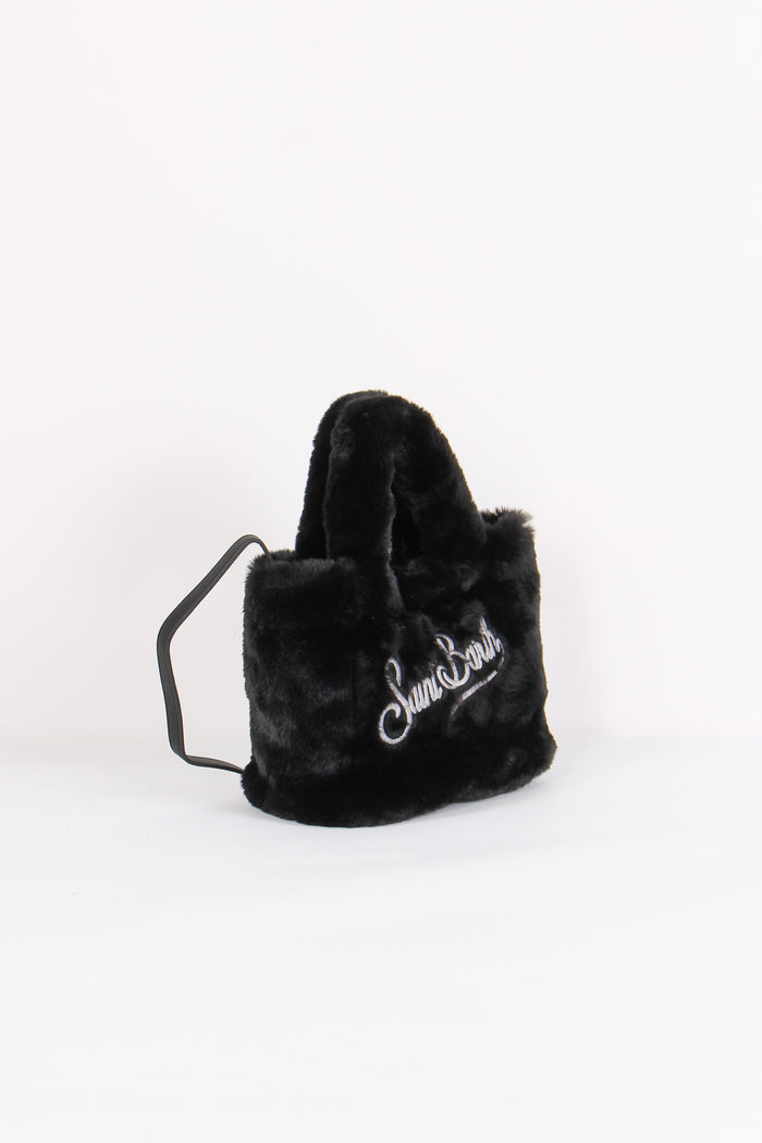 Borsa Mano Pelliccia Nero-6