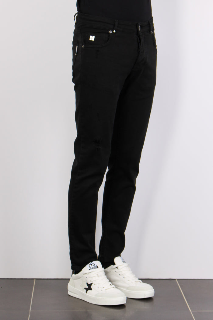 Pantalone Bull Micro Rotture Nero-6