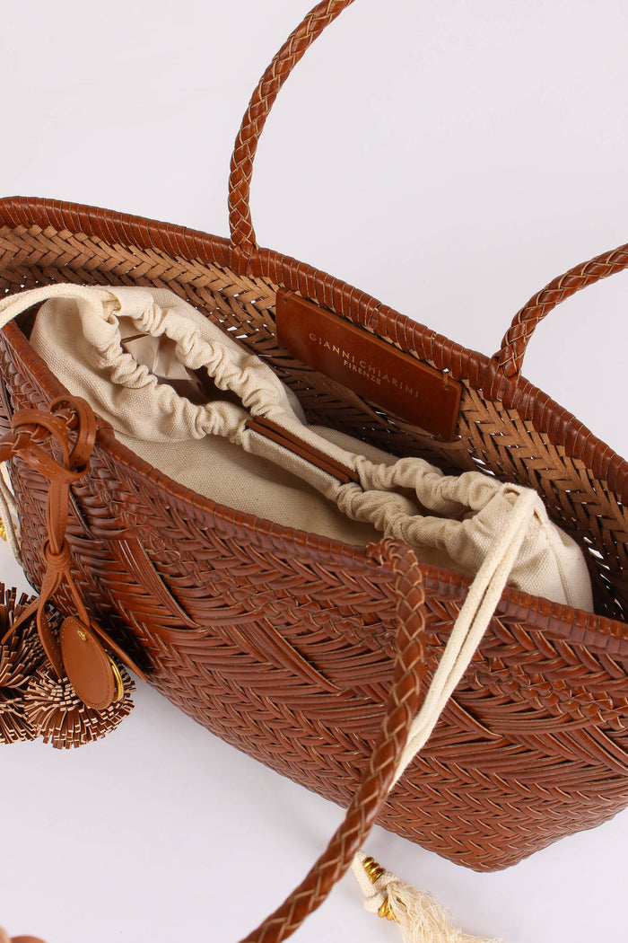 Paloma Shopping Mini Intreccio Cuoio-6