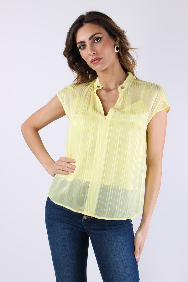 Casacca Sm Effetto Rigato Lemon Juice-2