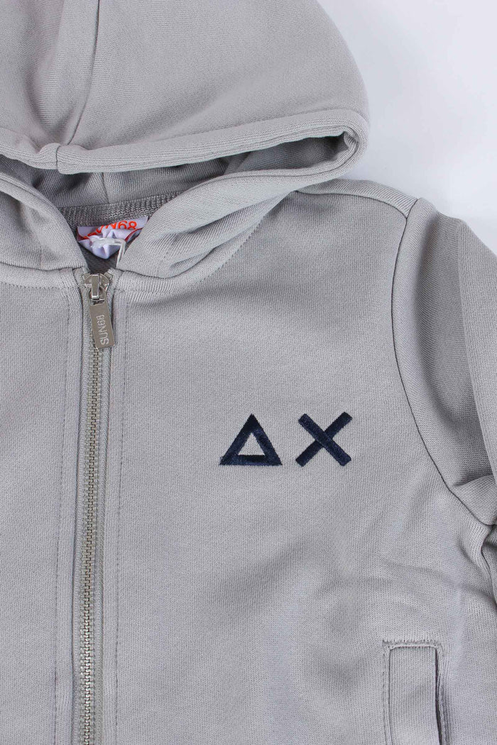 Felpa Full Zip Basica Grigio-4