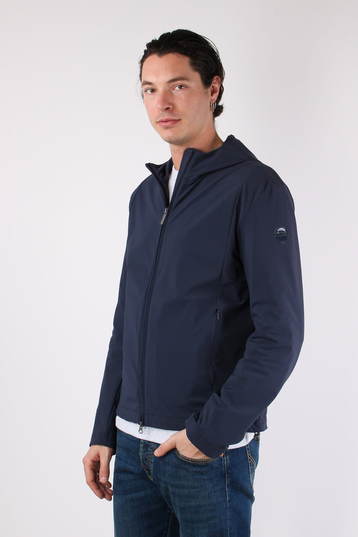 Giubbotto Stretch Cappuccio Navy-6