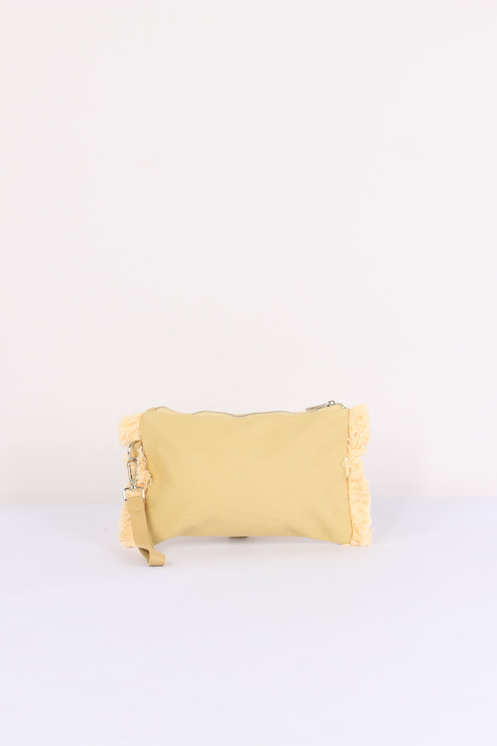 Pochette Canvas Logo Beige-4