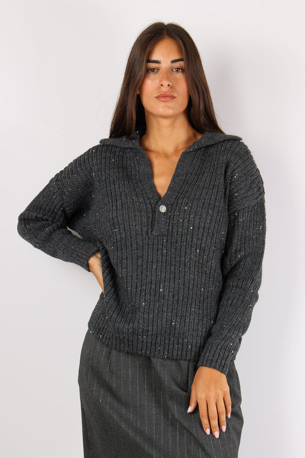 Almerigo Maglia Scavo V Costa Antracite-2