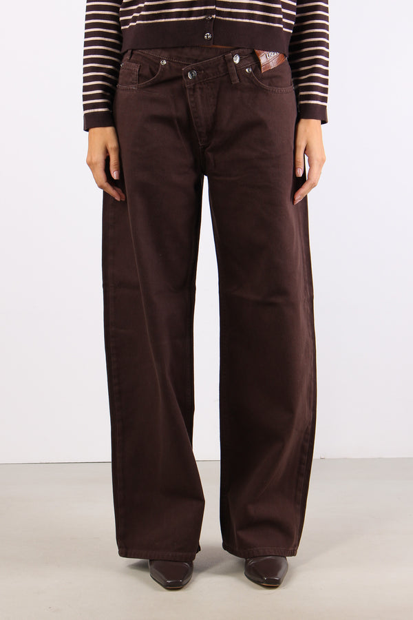 Denim Abbottonatura Asimmetrica Mole-2