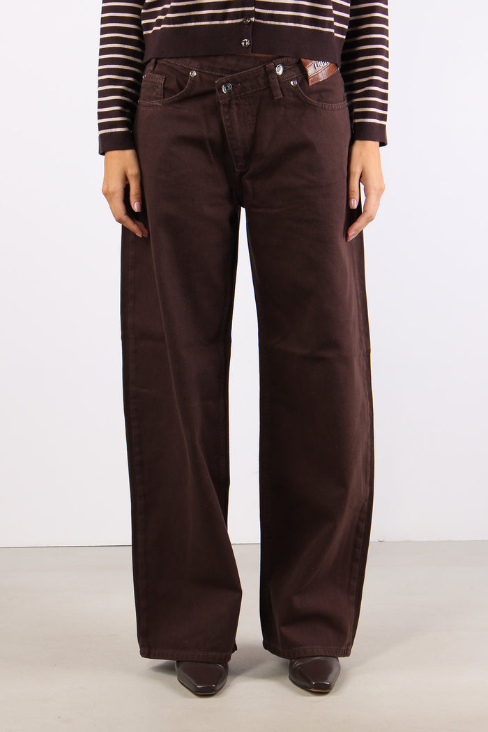 Denim Abbottonatura Asimmetrica Mole-2